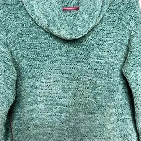 Northern Reflections Cowl Neck Sweater Greenish-Blue  Size Small - Picture 2 of 16